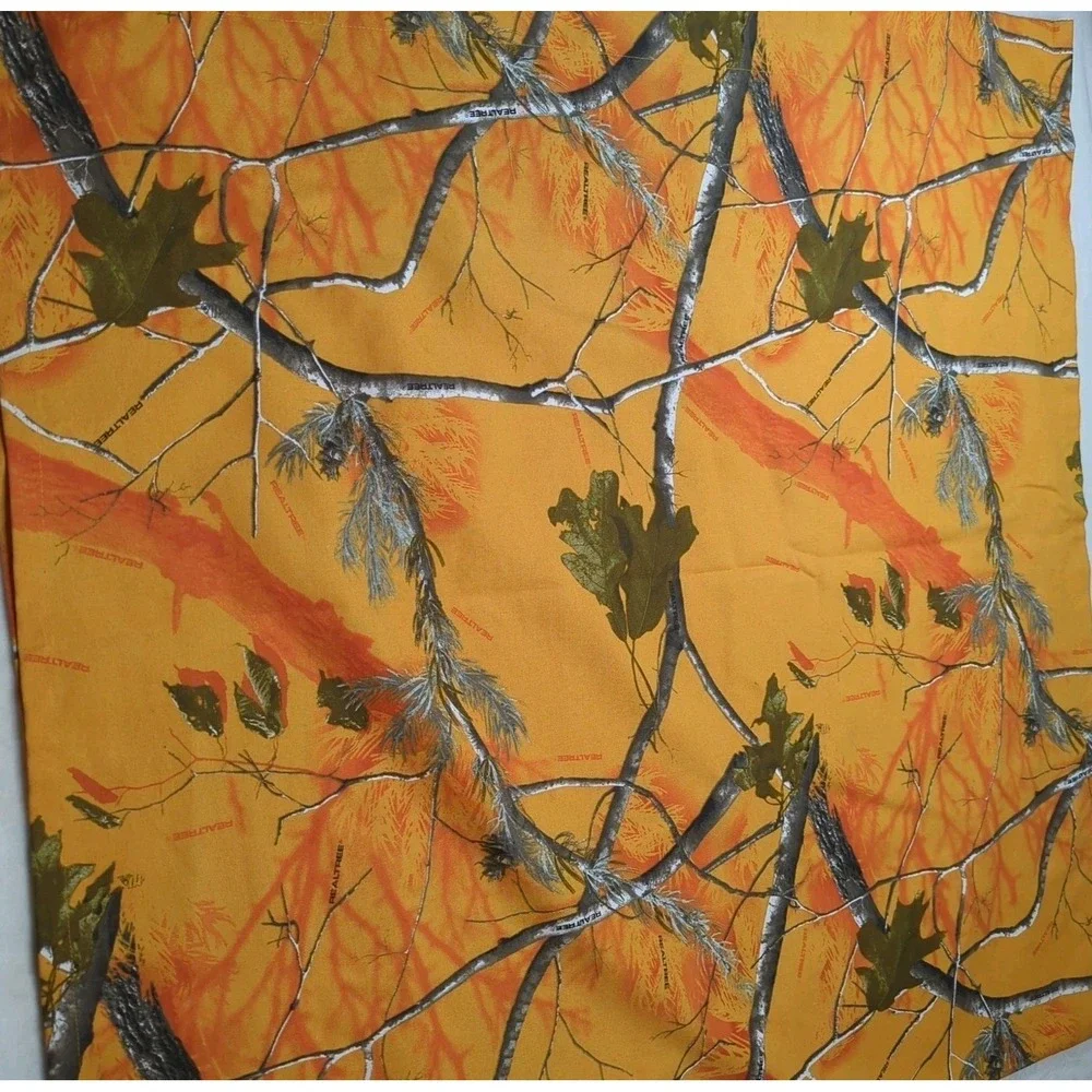 REALTREE AP Orange Camo Curtains Full Length Rod Pocket 2 Panel 82